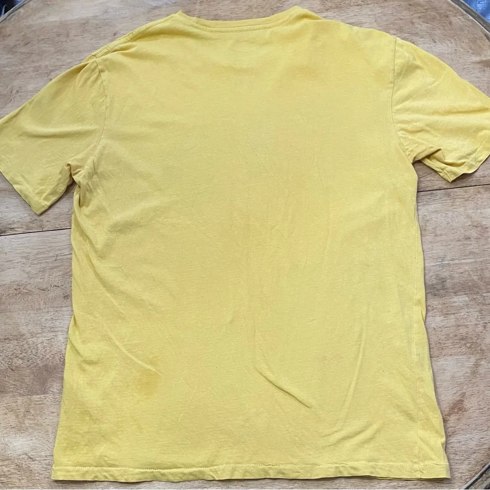 The North Face Standard Fit Adult M Yellow/Brown Short Sleeve Cotton Graphic Tee